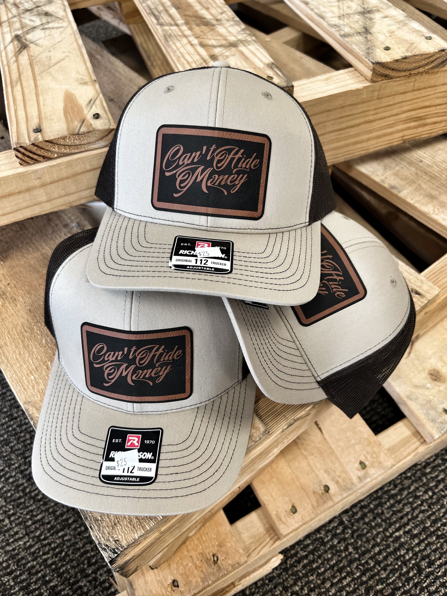 Can’t Hide Money Leather Patch logo