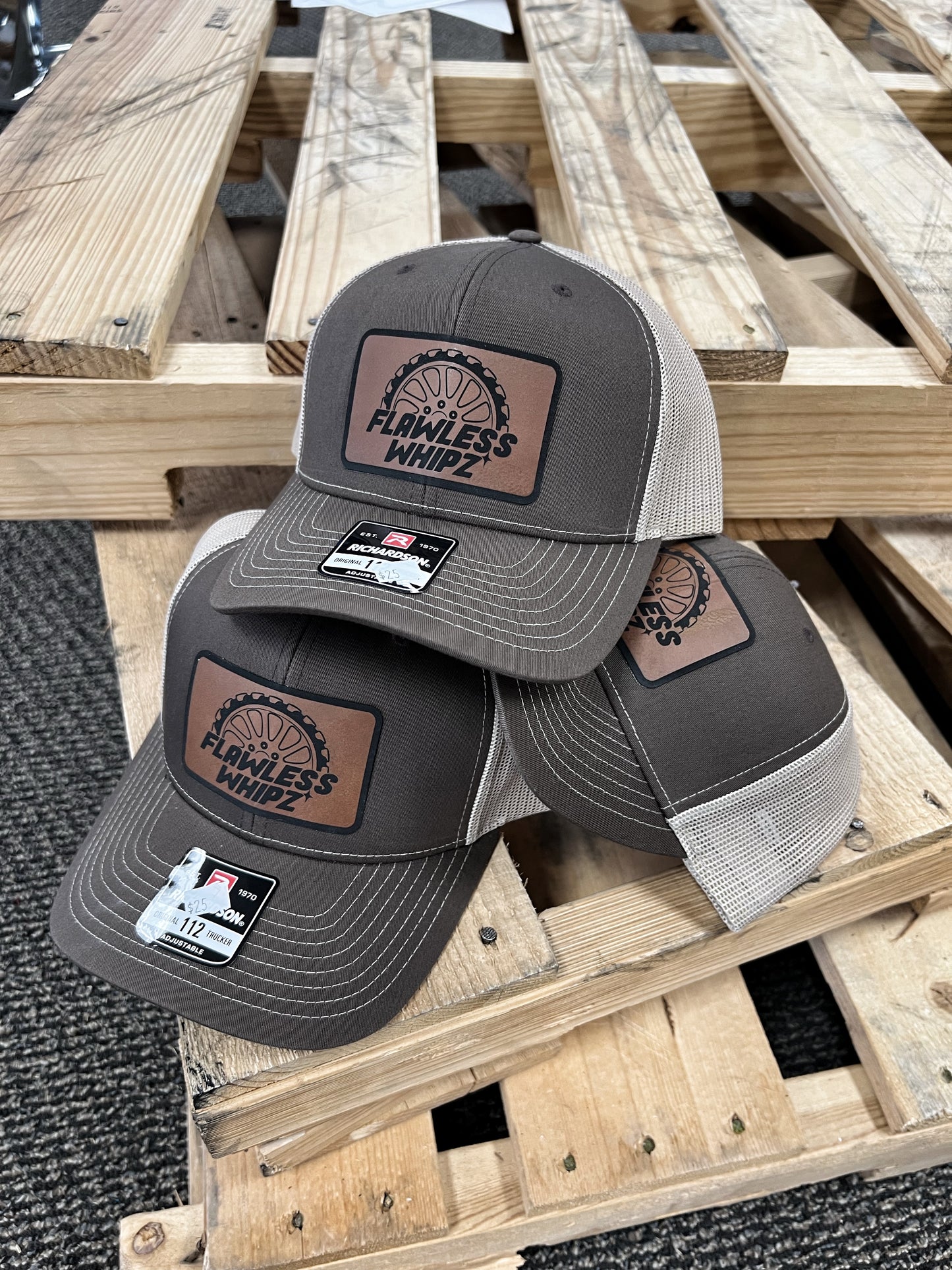 Flawless Square Patch Leather Trucker