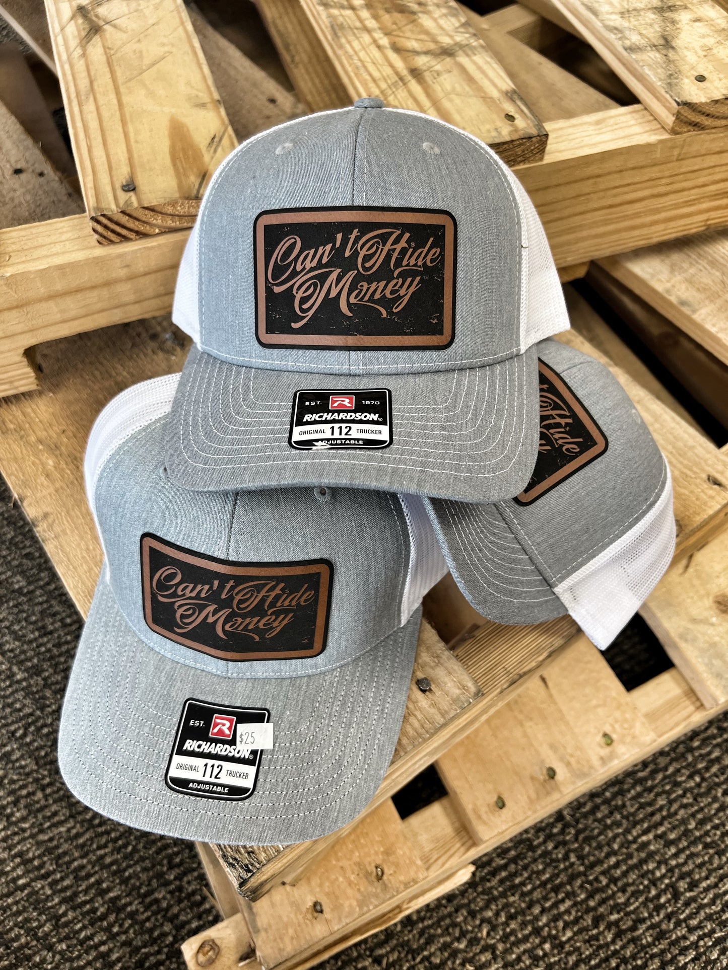 Can’t Hide Money Leather Patch logo