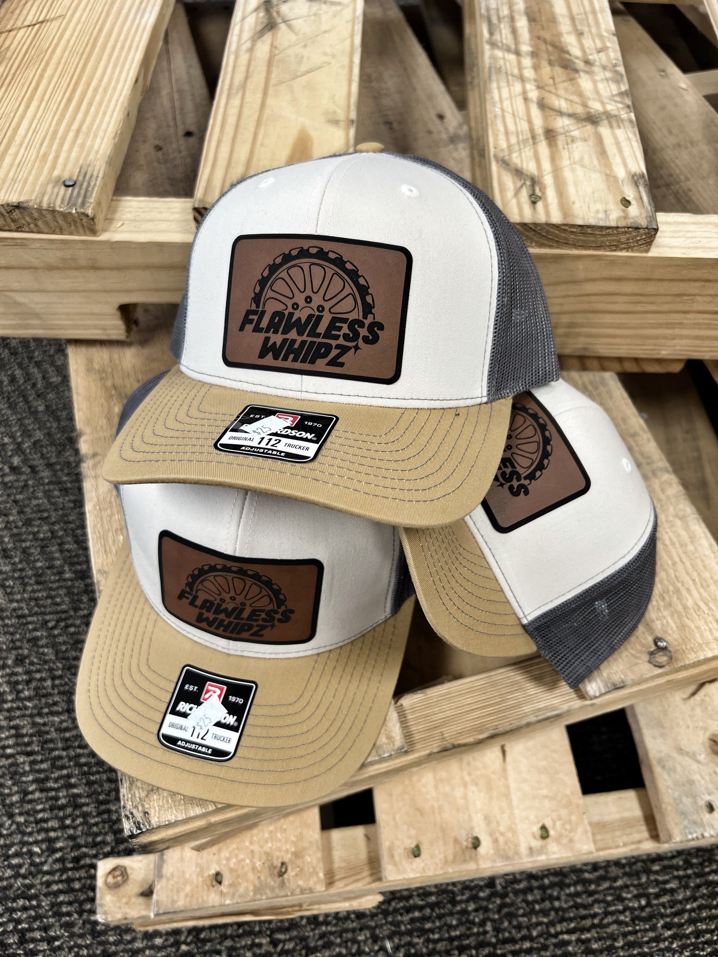 Flawless Square Patch Leather Trucker