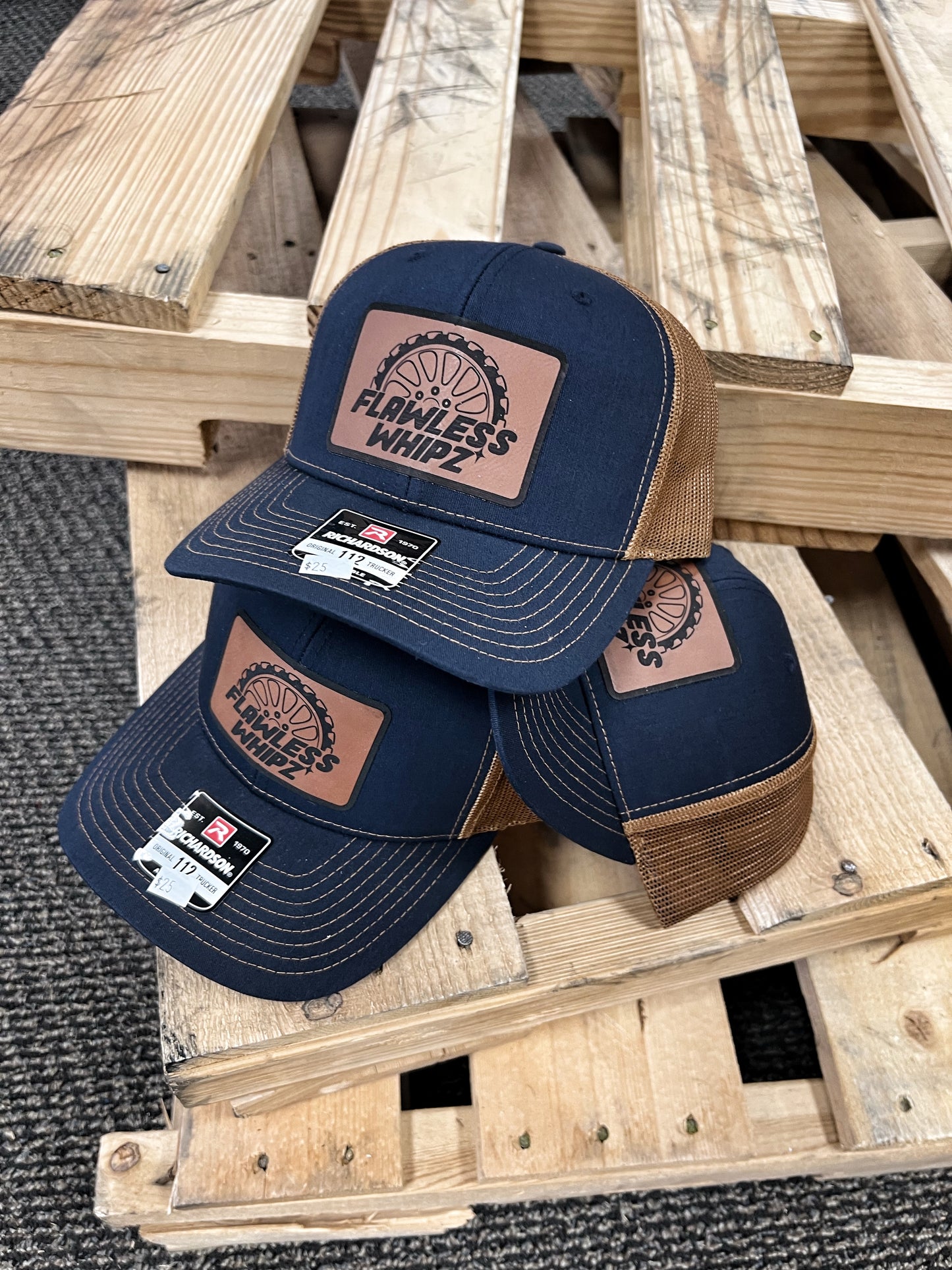 Flawless Square Patch Leather Trucker