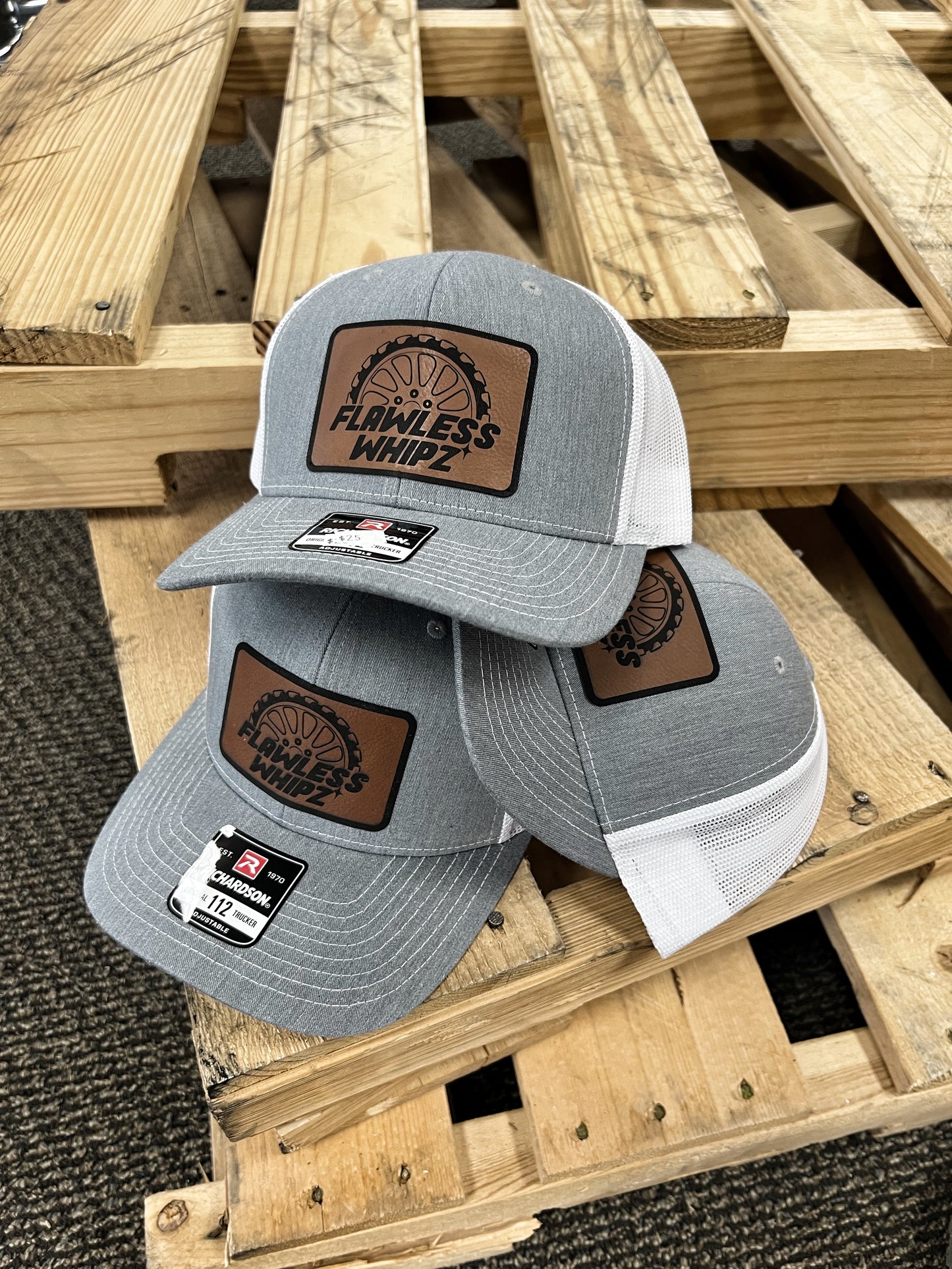 Flawless Square Patch Leather Trucker