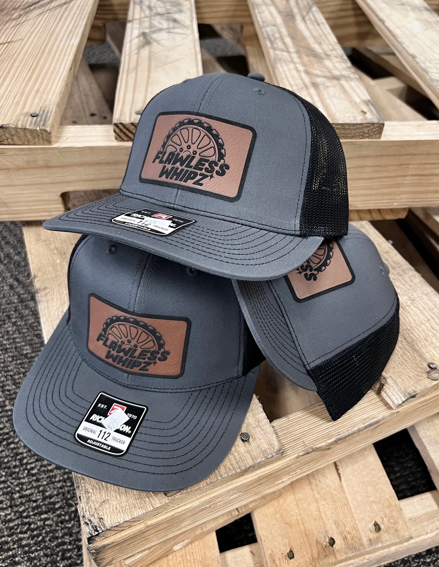 Flawless Square Patch Leather Trucker