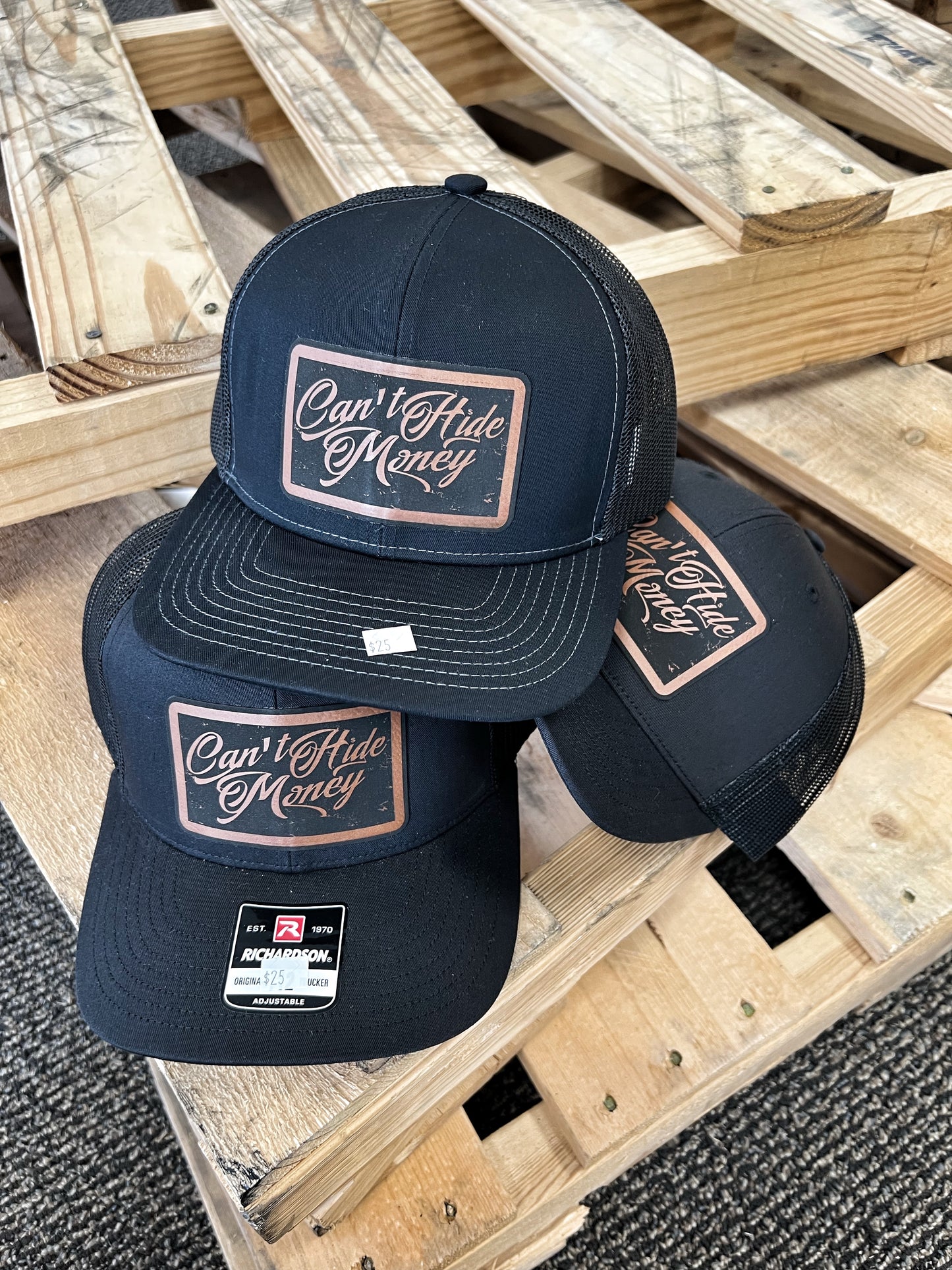 Can’t Hide Money Leather Patch logo