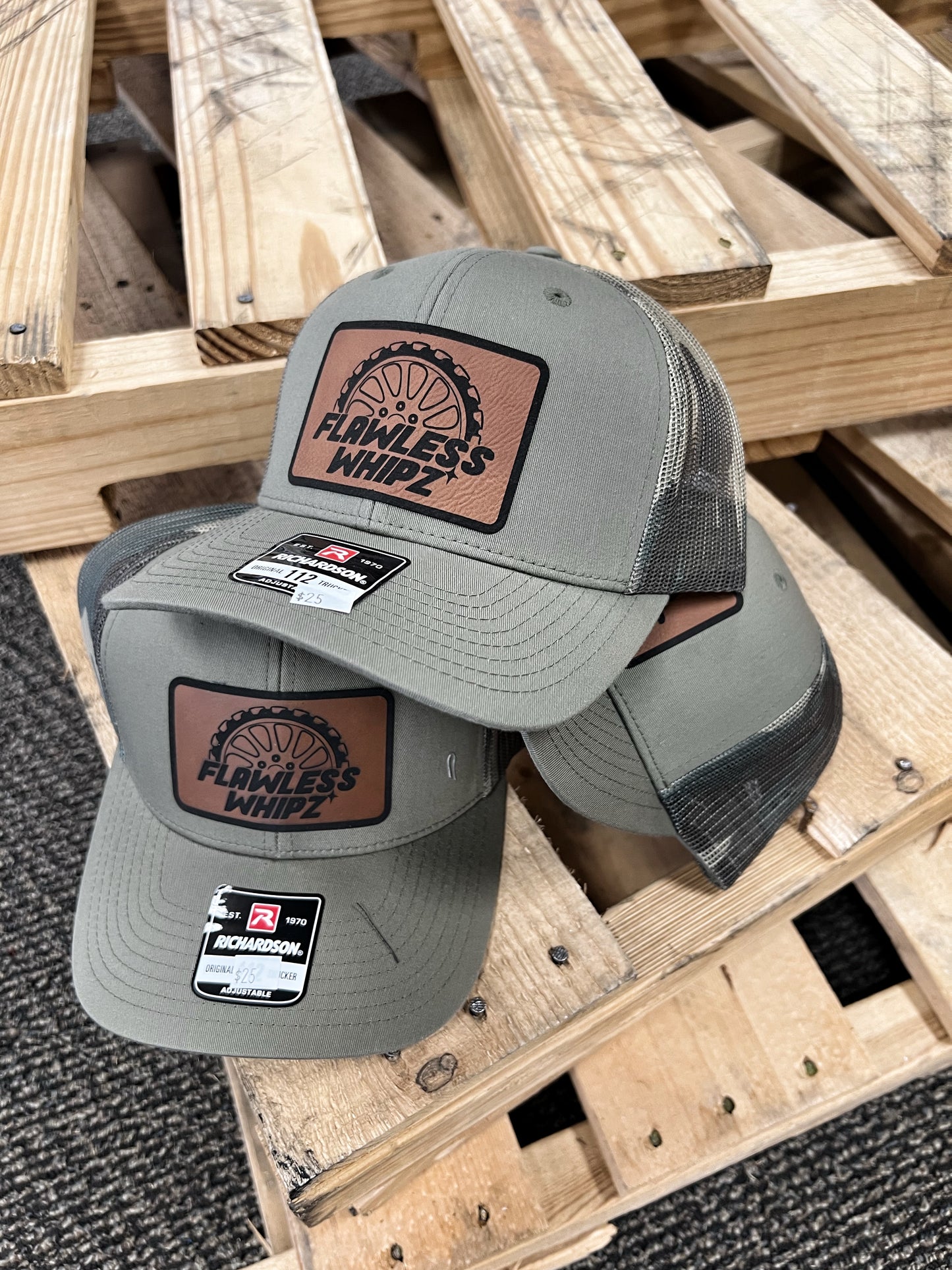 Flawless Square Patch Leather Trucker