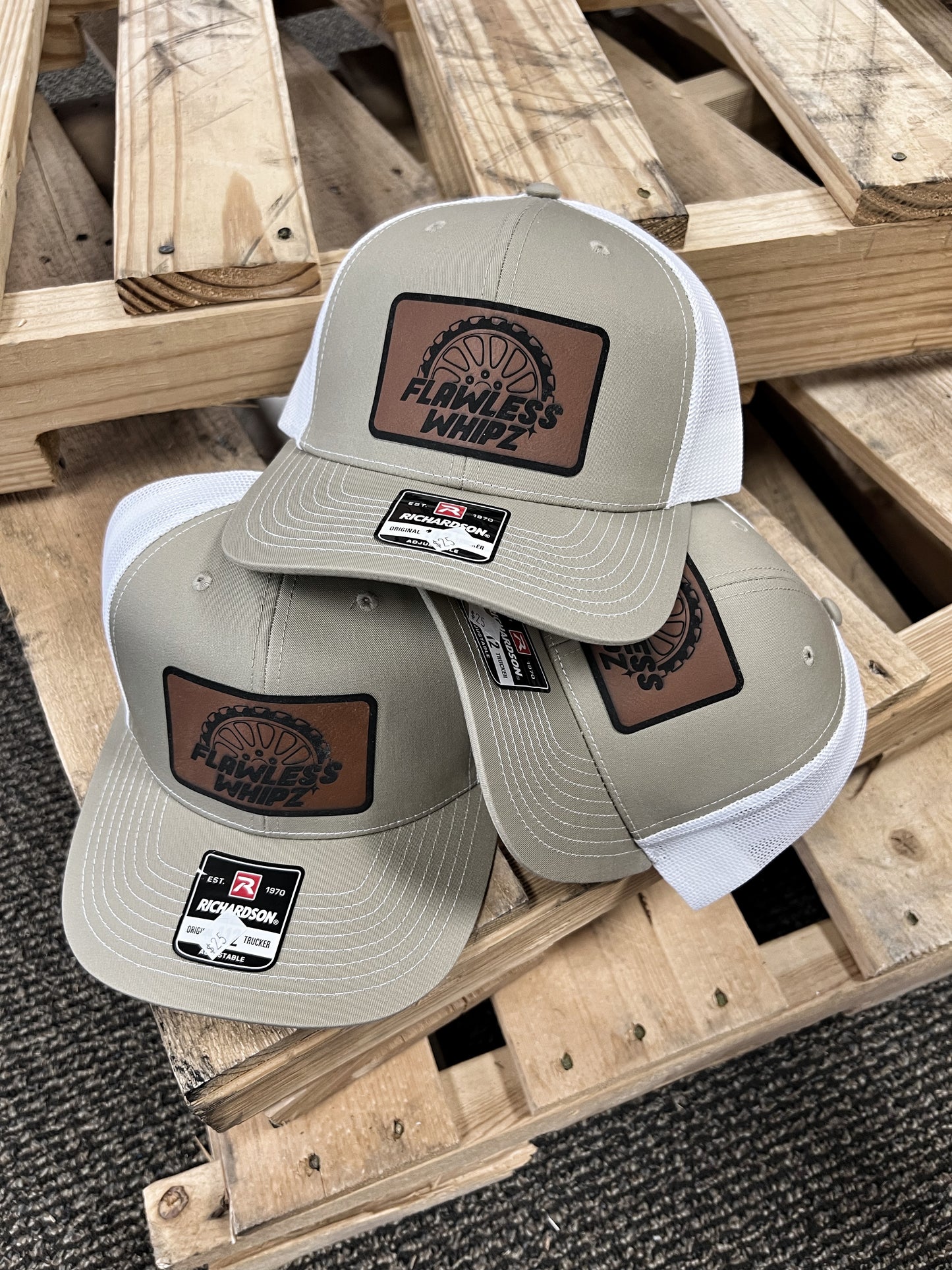 Flawless Square Patch Leather Trucker