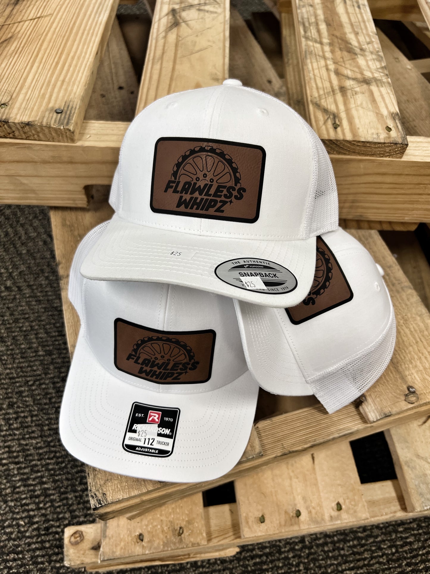 Flawless Square Patch Leather Trucker