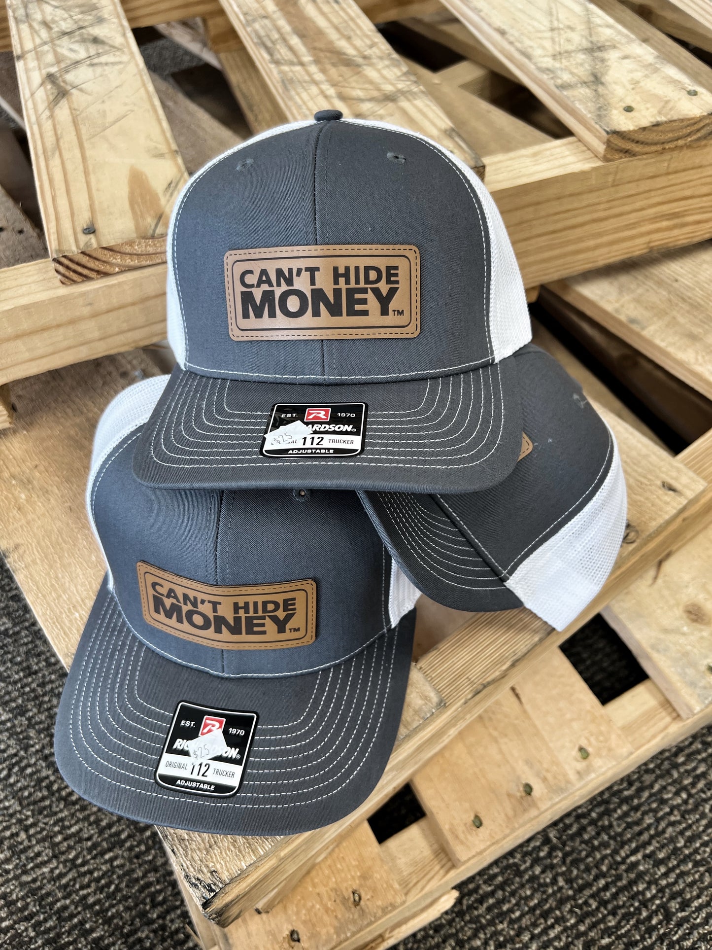 Can’t Hide Money Leather Block Trucker