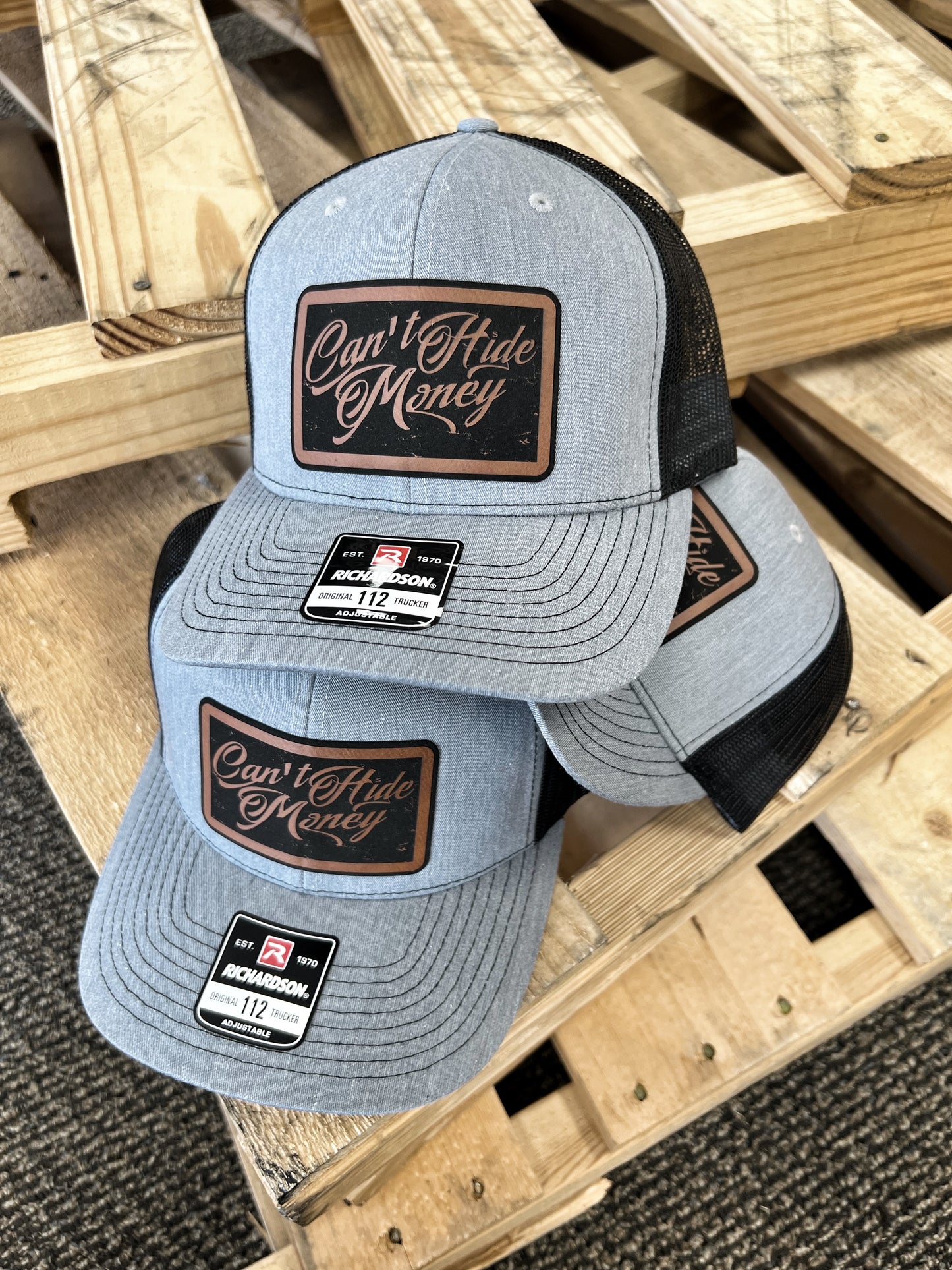 Can’t Hide Money Leather Patch logo