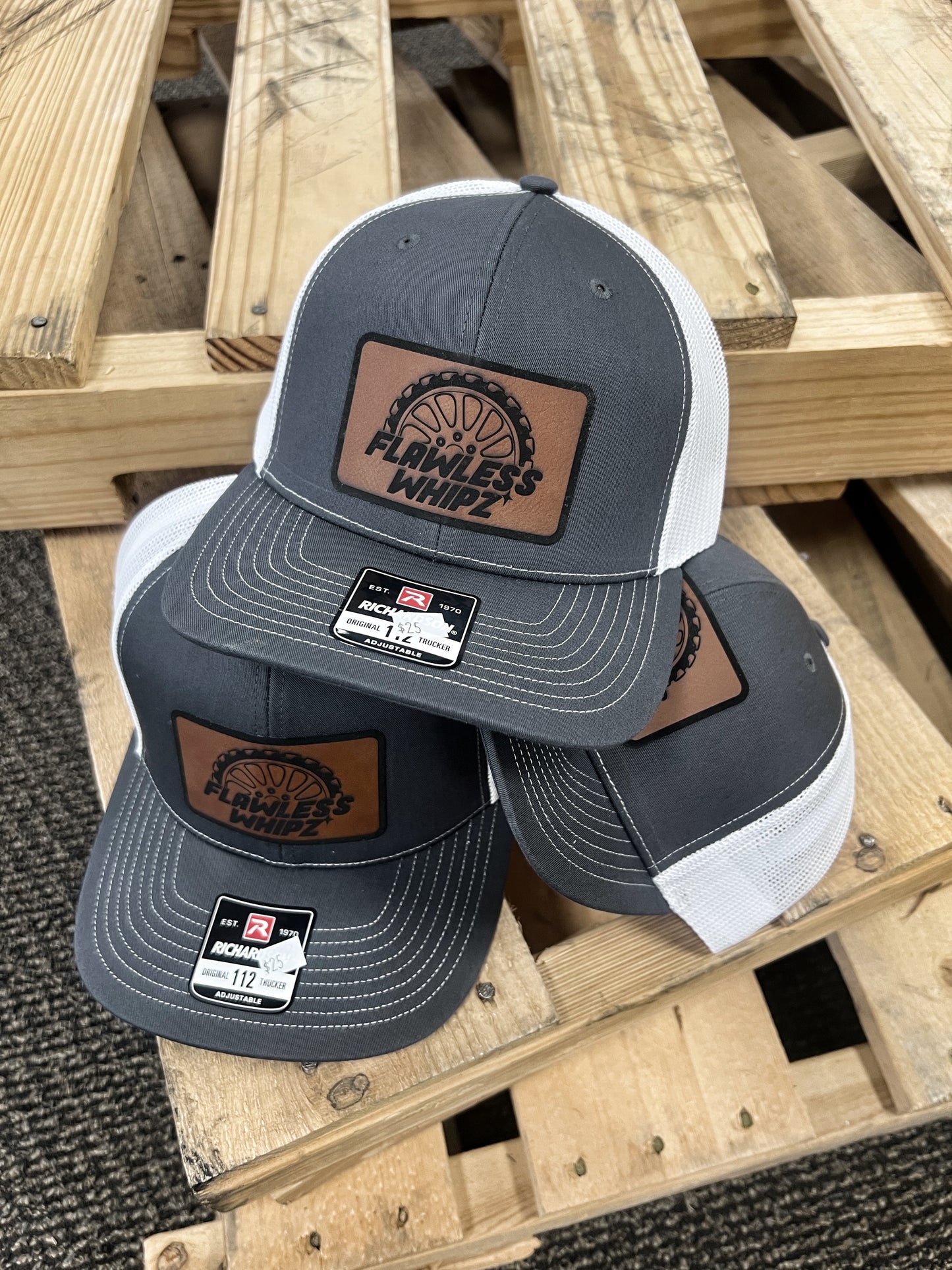 Flawless Square Patch Leather Trucker