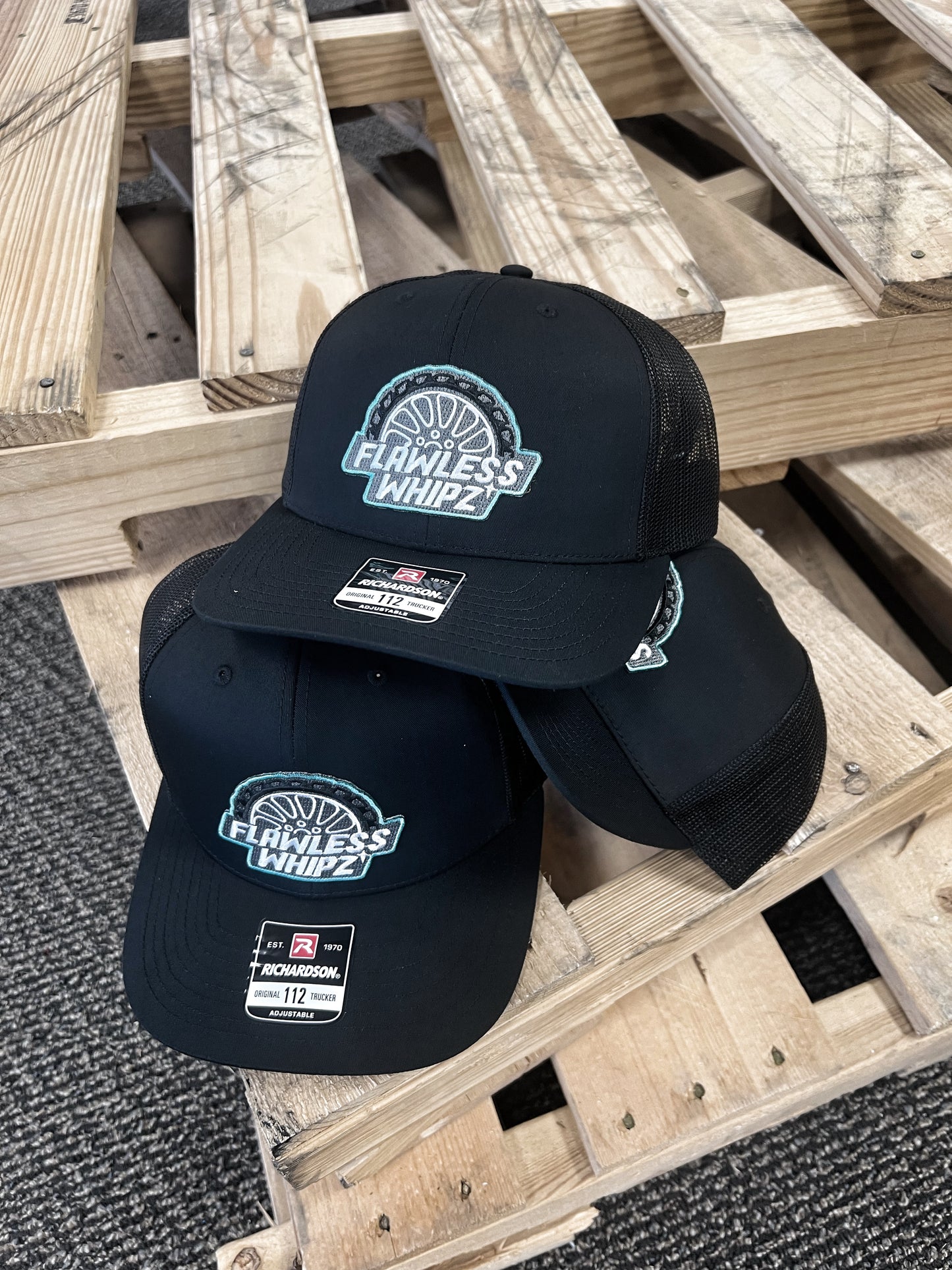 Flawless Teal Patch Curved Bill Hats