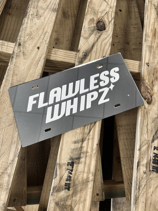 Flawless Whipz License Plate Frame