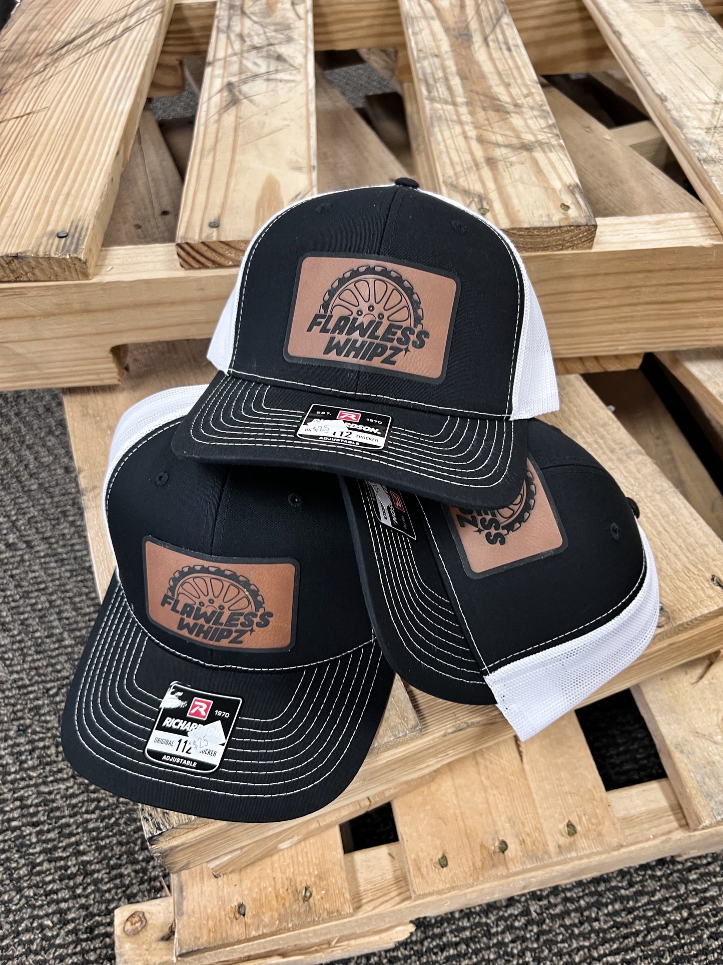 Flawless Square Patch Leather Trucker
